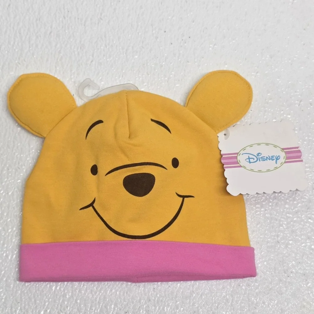 Vintage Disney Winnie the Pooh Baby Hat Cap Beanie Face Bear Ears Classic